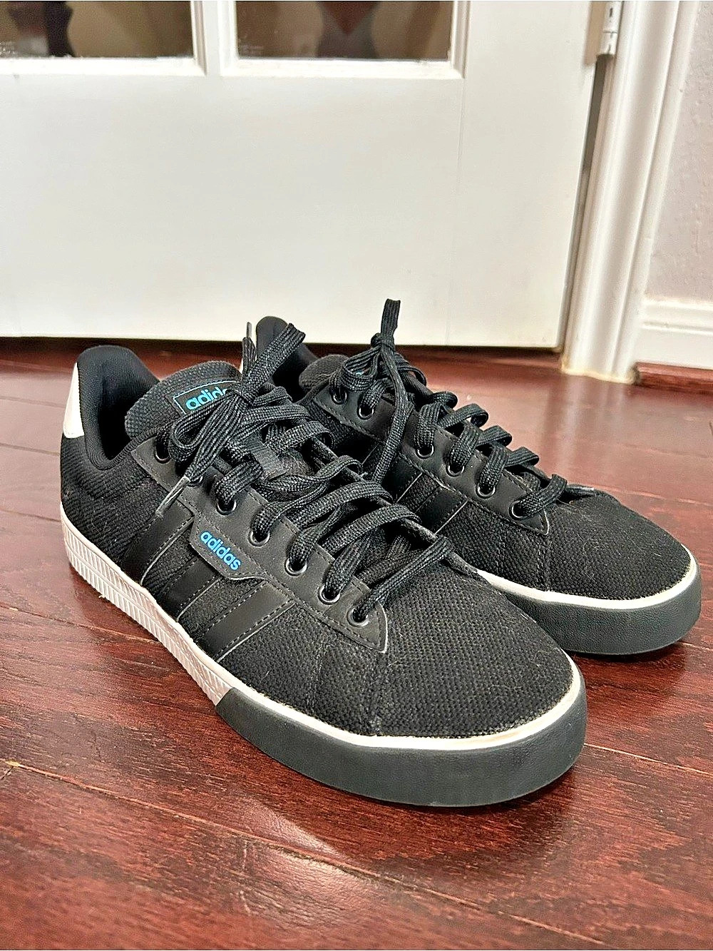 Adidas Black & White US 9.5 Sneakers